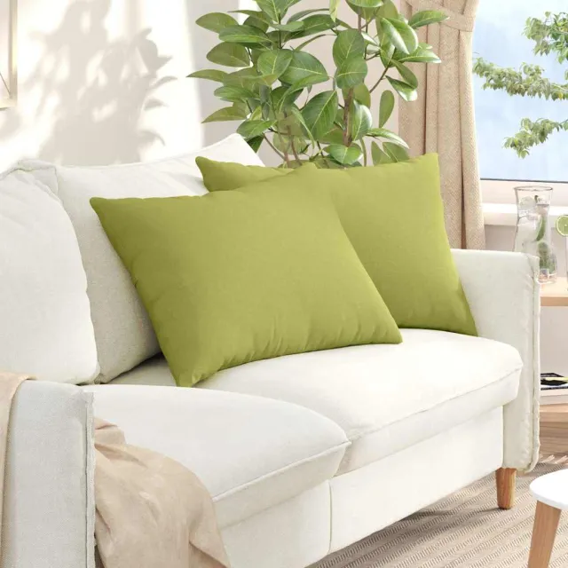 vidaXL Sofa Kussens 2 st Stof Lichtgroen 70 x 50 cm