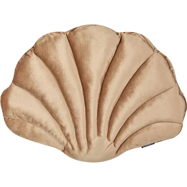 Beliani CONSOLIDA - Sierkussen - Zandbeige - Fluweel