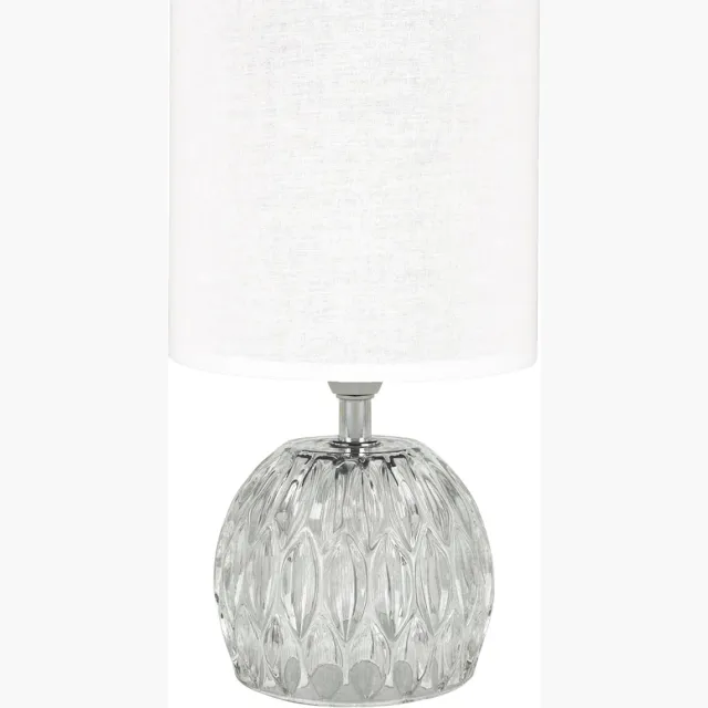 STRÜHM ZEFIR - Tafellamp - Nachtlamp - Textiel - Glas- Wit - E14 Fitting