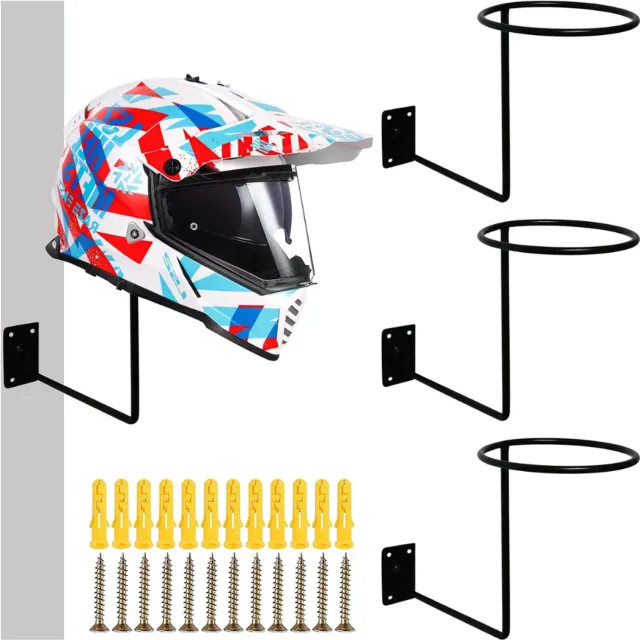 ZRNS® Helmhouder Motorhelm - Helm Rek - Motorhelmrek - Muur Bevestiging zwart