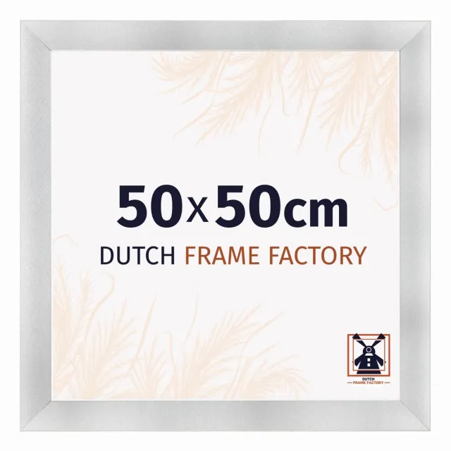 Dutch Frame Factory Fotolijst 50x50 cm - MDF - Aluminium Geborsteld - Praag