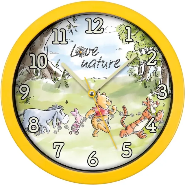 Disney Winnie de Poeh WP3014 Wandklok Geel