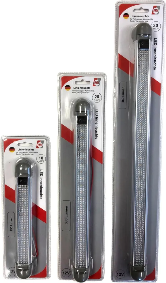IWH LED-interieurverlichting 019300 LED 12 V (l x b x h) 225 x 33 x 35 mm Zwenkbaar Kleurloos