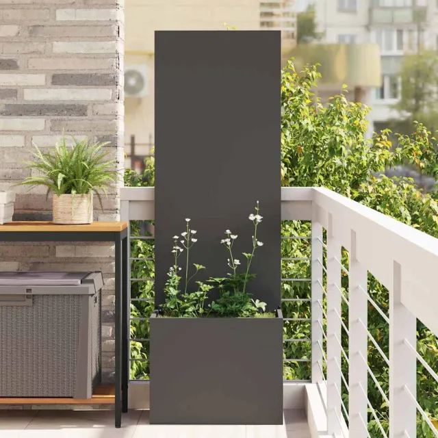 vidaXL Tuin Privacy Screen Zwart 50 x 32 x 150 cm Koudgewalst staal