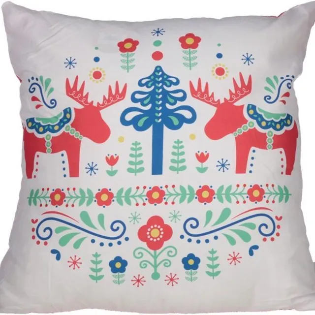 puckator Scandi - Kussenhoes met vulkussen 50 x 50cm Rood