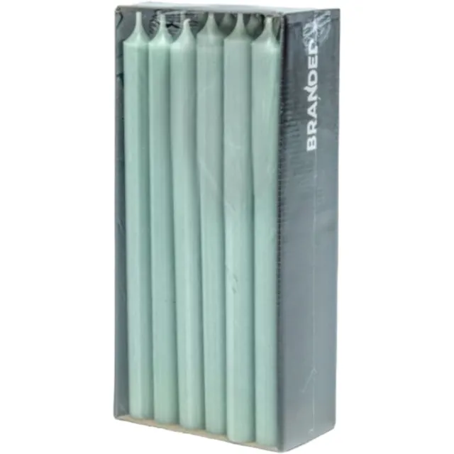 Branded by 18 stuks Dinerkaarsen Jade Green 28 cm - Lange dinerkaarsen - Jade Groen