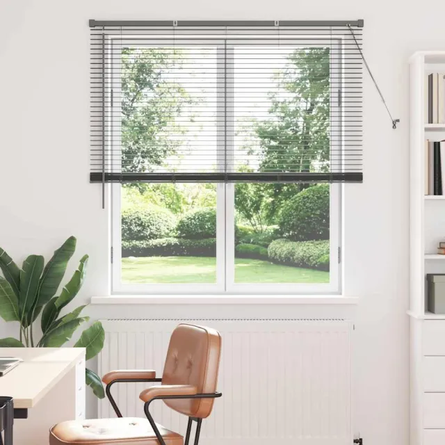 vidaXL Venetiaanse jaloezie Donkergrijs 175 x 135 cm 25 mm Aluminium