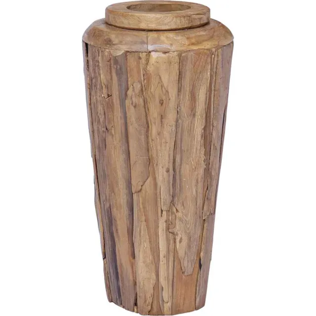 vidaXL Decoratievaas 40x80 cm massief teakhout Bruin