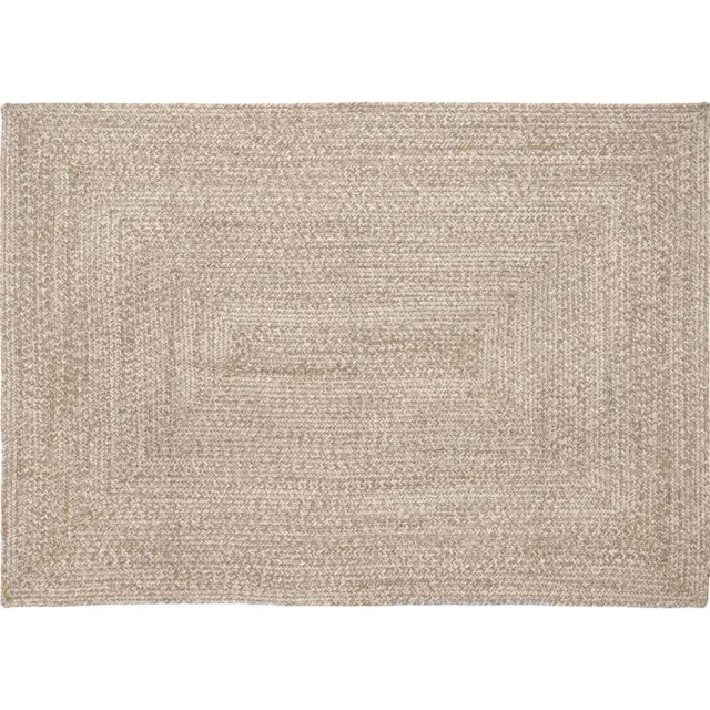 vidaXL Gebied Tapijt Natuurlijk en Wit 120 x 170 cm Jute Bruin