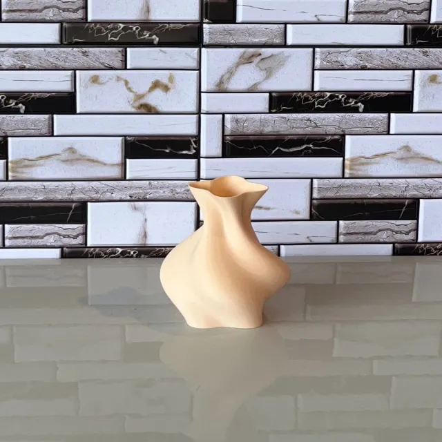Studio Vaseo Quatro Flowa Zandsteen – Set van 3 Vazen – 3D Geprint – Duurzaam PLA