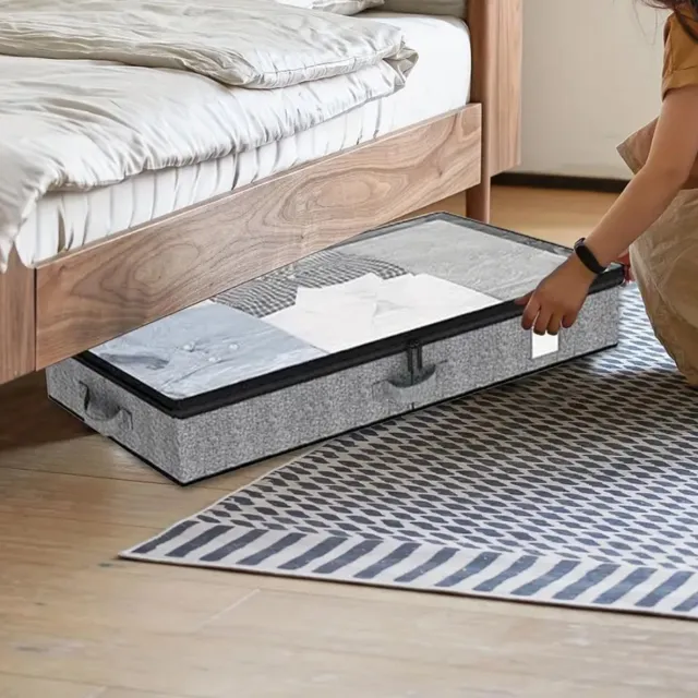 HoA Decorations Onderbedbox - Onder bed organiser - opbergdoos - opbergbox - opbergmand - organiser onder bed - 85x43x4.4cm grijs