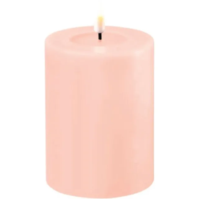 Deluxe Homeart Luxe LED kaars - Light Pink LED Candle D7,5 x 10 cm - net een echte kaars! Deluxe Homeart Licht Roze