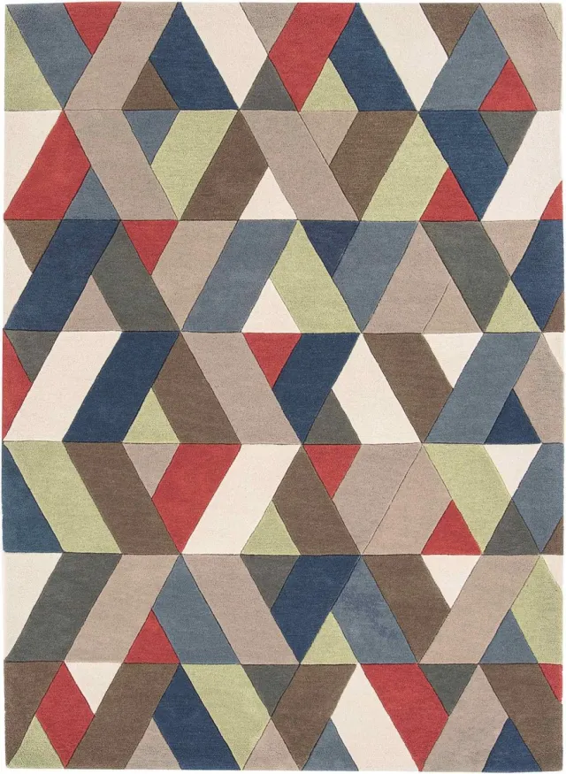 Eazy Living Easy Living - Funk-Chevron-multi Vloerkleed - 140x200 - Rechthoek - Laagpolig Tapijt - Modern - Meerkleurig