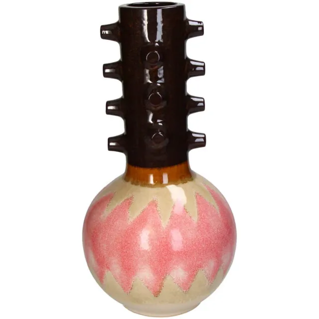 Kersten Vase Stoneware Pink 19.3x19.3x37.5cm Roze
