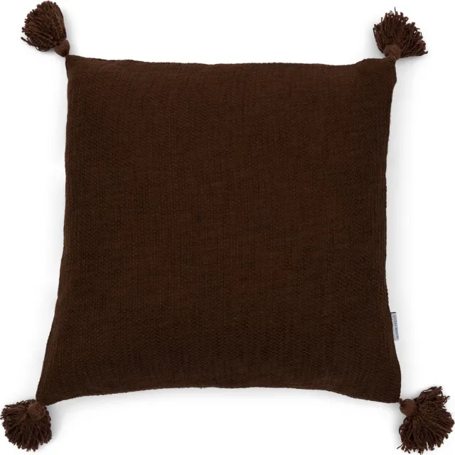 Riviera Maison Rhythm Café Noir Pillow Cover - Katoen - Bruin - 50.0x50.0x1.5 cm