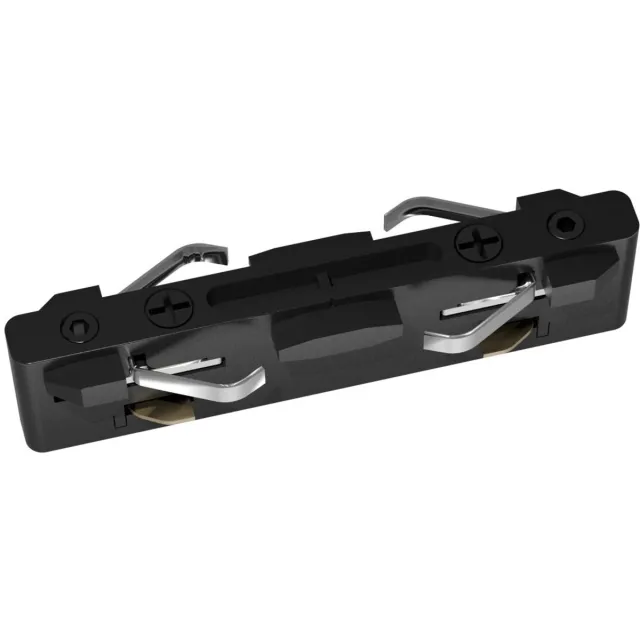 Fantasia Micro Line lineaire connector voor Fantasia railsysteem, aluminium, zwart, IP20, verbindt rechte rail secties
