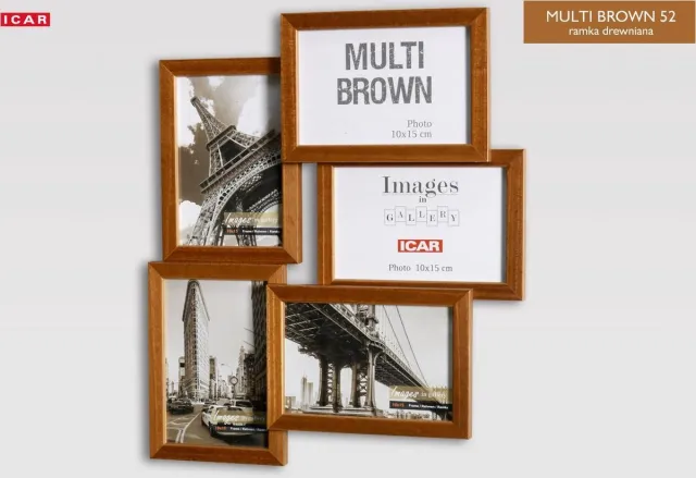 Icar Multi Fotolijst Brown 52 Bruin