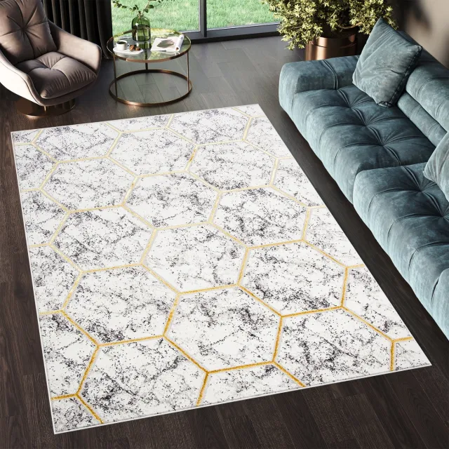 Tapiso Shine Vloerkleed Beige Tapijt Abstract Modern Maat- 250x350 Creme 3