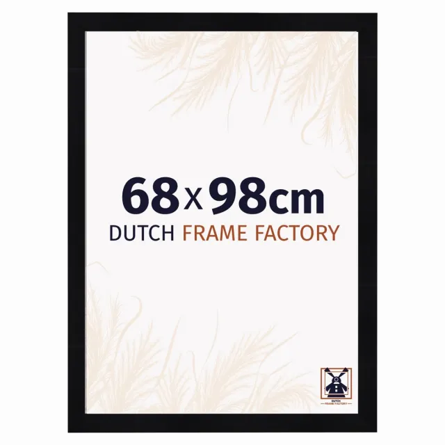 Dutch Frame Factory Fotolijst 68x98 cm - MDF - Zwart Hoogglans - Praag
