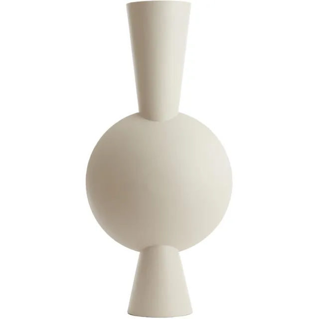 Light & Living Vaas Kavandu - Wit - 47x26x100cm - Metaal - Modern - Bloemenvaas - Woondecoratie - Decoratieve vaas voor woonkamer of slaapkamer