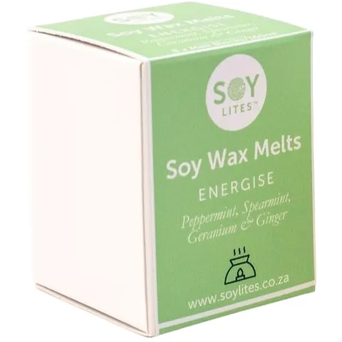 SoyLites Soy Wax Melts Energise Peppermint Spearmint gebroken wit