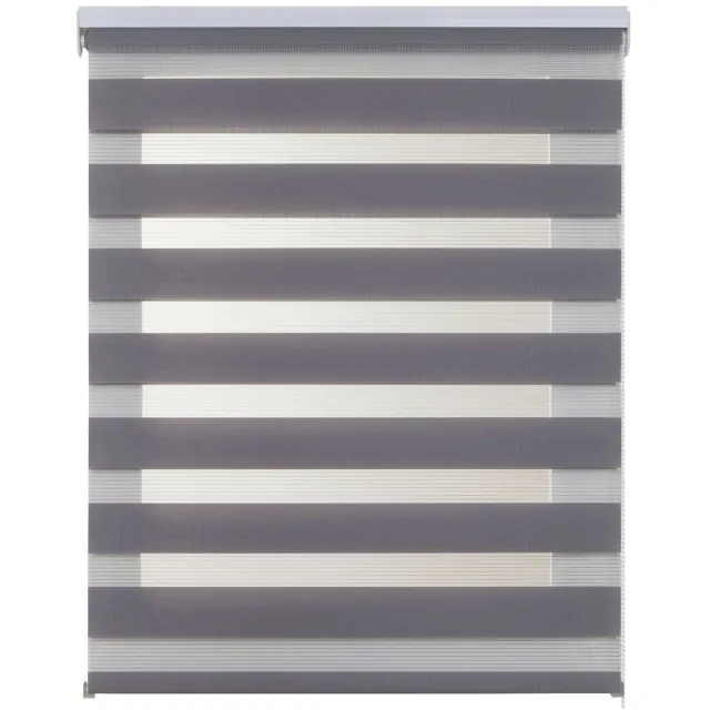 Storesdeco Duo rolgrodijn – stijlvol dubbel textiel in zilver, 100x180 cm