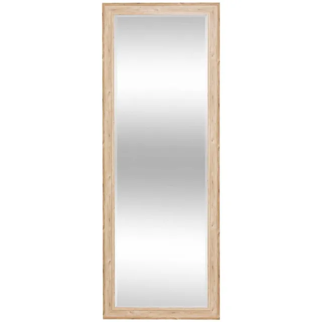 Atmosphera Créateur d'intérieur® Rechthoekige spiegel met rietwerk en hout 72x195 cm JOANNA Marron