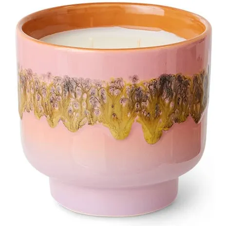 HKliving geurkaars 70 ceramics Miami roze/bruin