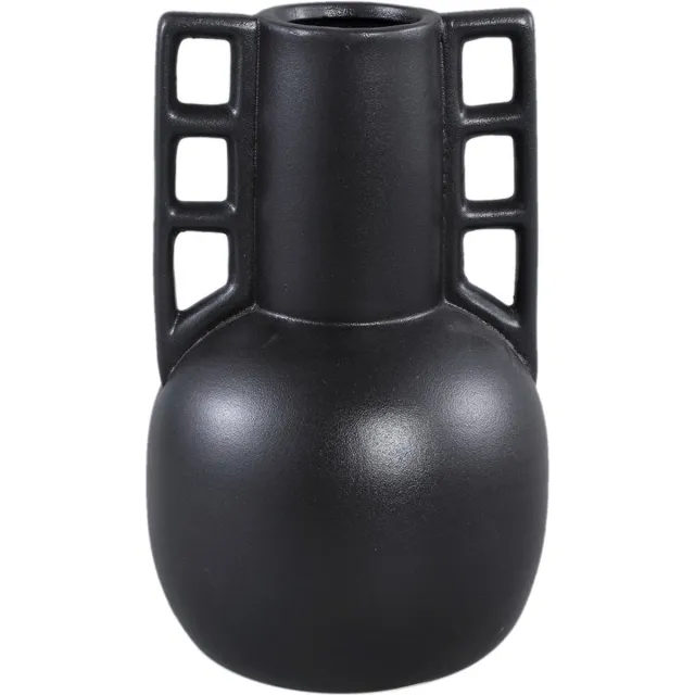 PTMD COLLECTION PTMD Essa Vaas - 18 x 18 x 29 cm - Keramiek - Zwart