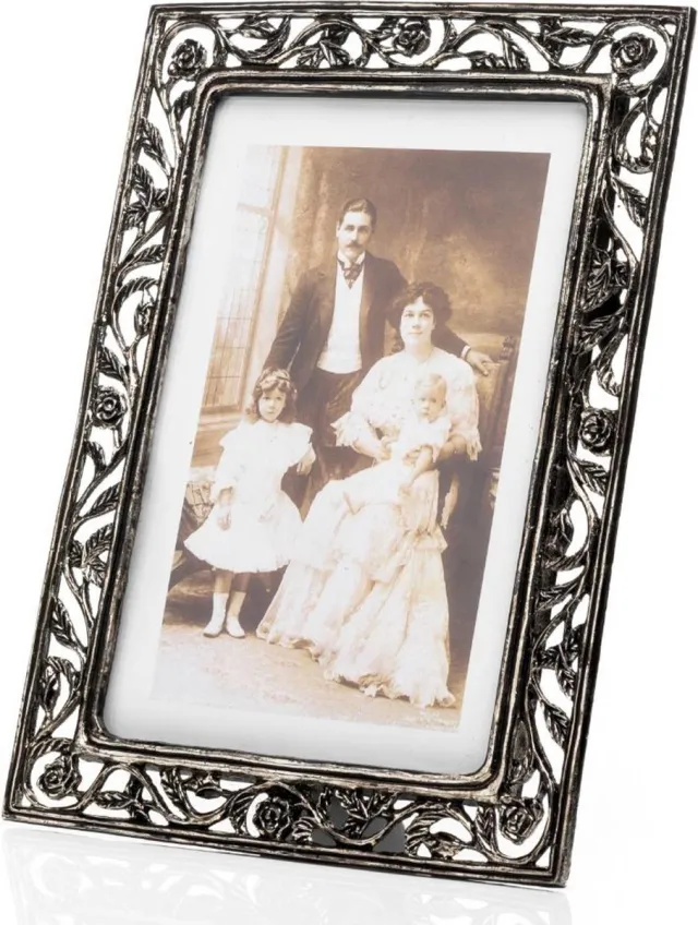 Alle lijsten AL - Roos Antieke Fotolijst - 5 x 8 cm zilver