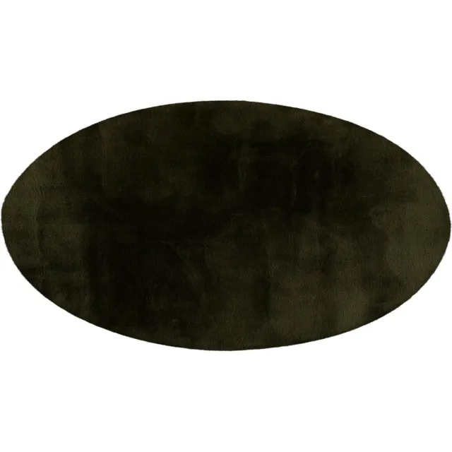 Lalee Heaven - Ronde Vloerkleed - Tapijt – Karpet - Hoogpolig - Superzacht -comfy Fluffy - rabbit fur- 120x120 cm Rond donker groen