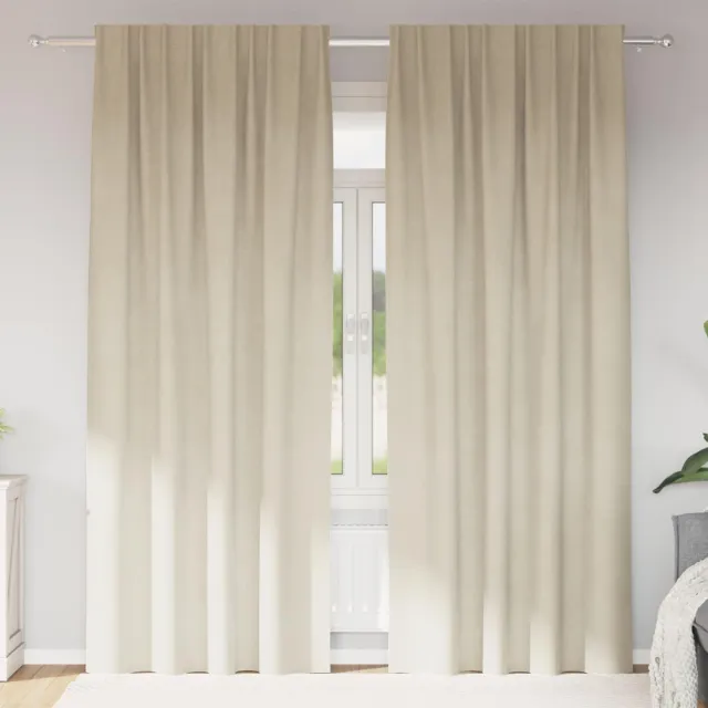 vidaXL Gordijnen 2 st Crèmekleurig 140 x 260 cm fluweel