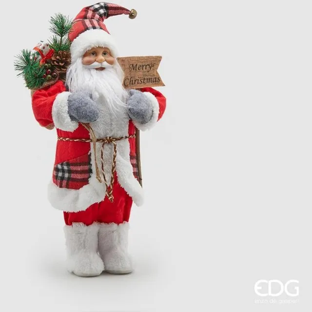 EDG - Enzo De Gasperi Kerstman staand wit-rood