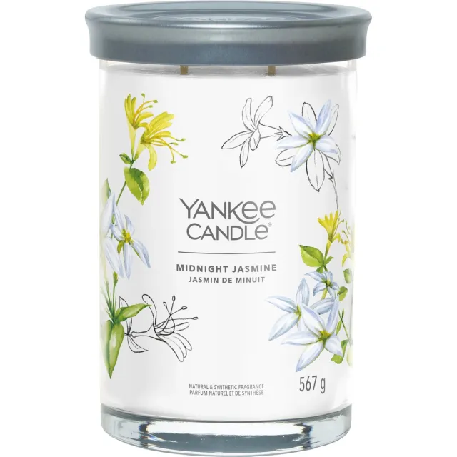 Yankee Candle Midnight Jasmine Large Tumbler Geurkaars - 100 branduren - twee lonten Wit