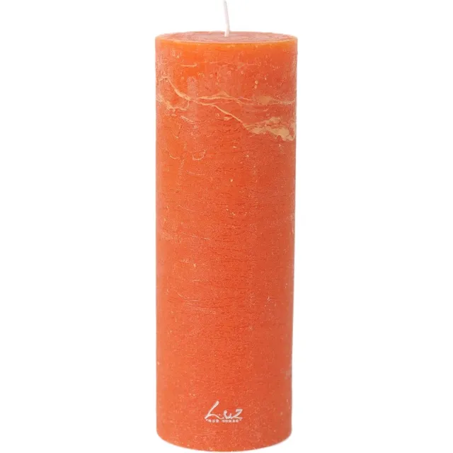 LUZ Rasteli Luz Your Kaars Cilinder Oranje-Rood D 7 cm H 20 cm
