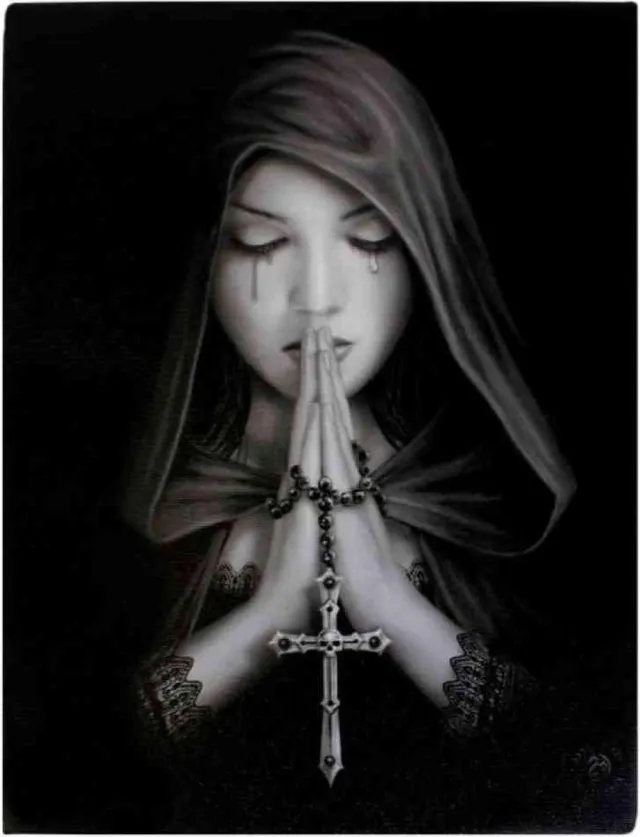 Anne Stokes Gothic Prayer canvas schilderij multi