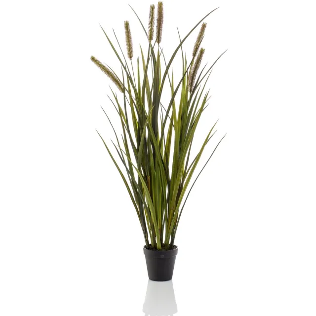 Emerald Kunstplant Kattenstaart Gras kort 85cm - Kunstplant voor binnen Groen