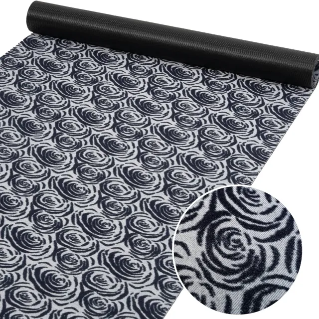 ANRO Keukenloper Clara Grijs 400x67cm – Tapijtloper Wasbaar Antislip Gangloper Hal Laagpolig