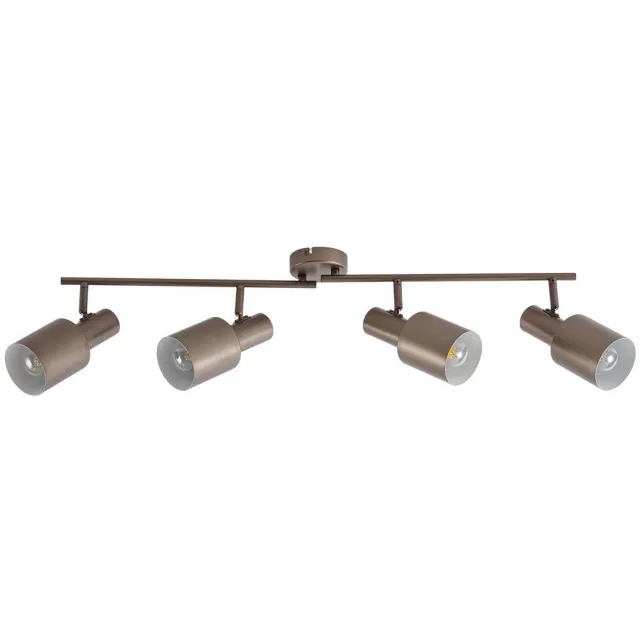 Lindby plafondlamp - 4lichts - IJzer - H: 23.5 cm - E27 - bruin