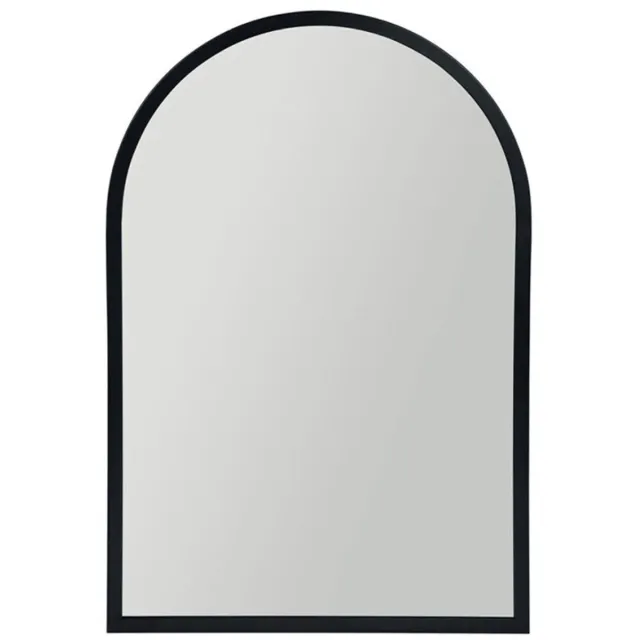 OSTARIA Wandspiegel Arch - metaal - zwart - halfrond - 34 x 50 cm - wanddecoratie spiegels