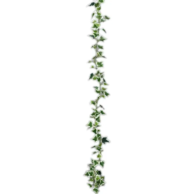 Mica Decorations Kunstplanten Hedera Slinger - 179 x 11 cm - groen/wit - kunststof - decoratie - bladgroen Lichtgroen
