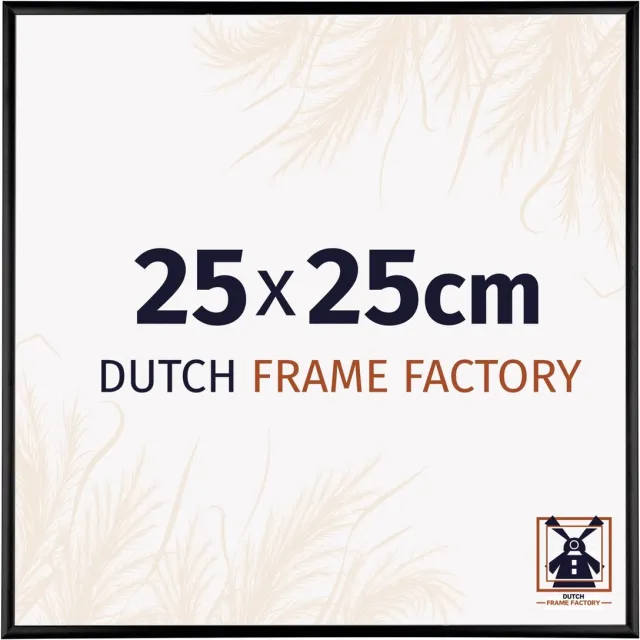 Dutch Frame Factory Fotolijst 25x25 cm - Aluminium - Zwart Hoogglans - Kampen