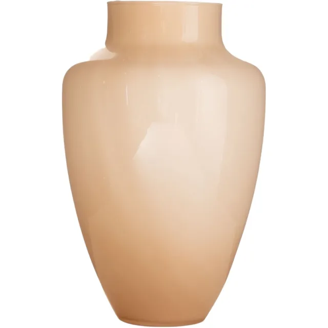 Hakbijl Glass Bloemenvaas Olaf - Beige/geel - glas - D24 x H37 cm - decoratie - vazen