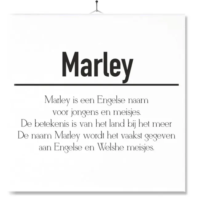 MC Living Tegel Met Opdruk | Betekenis | Kado | Cadeau | Met Naam - Marley Multi-Color