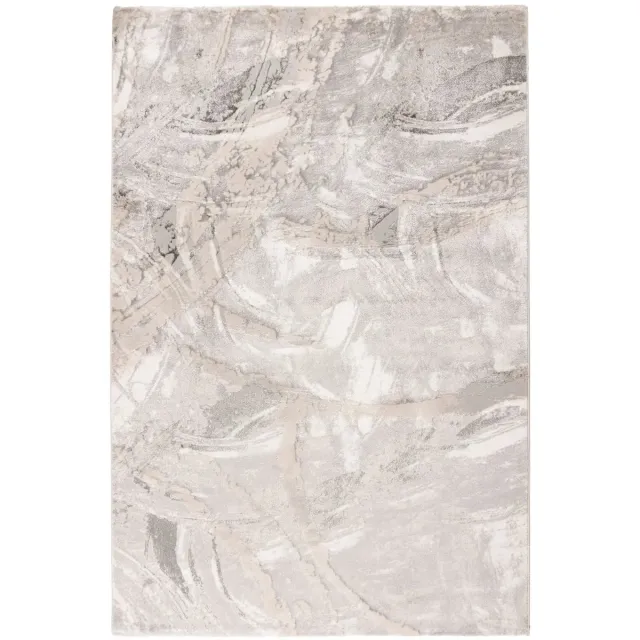 Dutch XXL Laagpolig Vloerkleed | Tapijt | Chalet | Abstract | Zilver | 80x150 cm