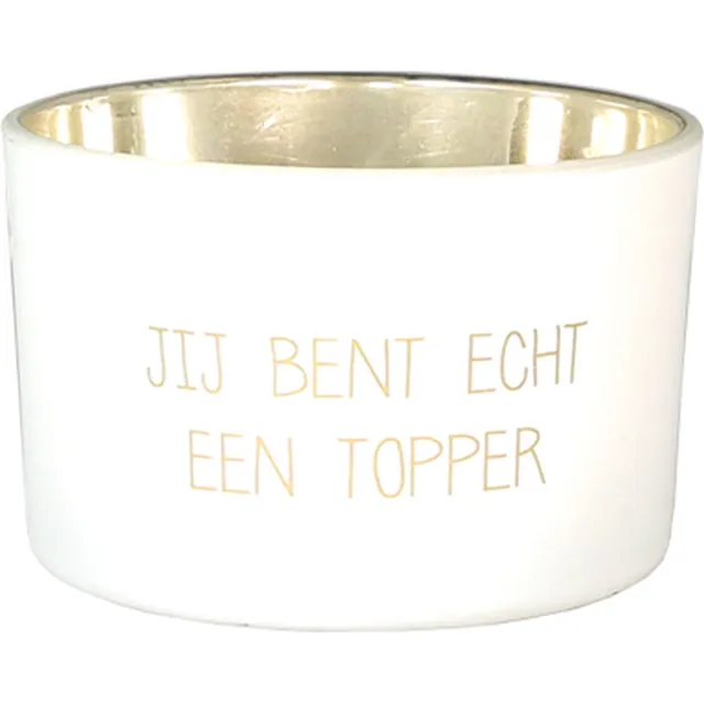 My Flame Lifestyle My Flame - sojakaars - jij bent echt een topper Wit met goud