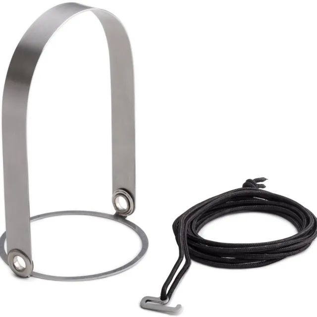 Höfats GRAVITY CANDLE Ophangsysteem Met deze ophangset kun je de theelichthouder ophangen, accessoires voor de Gravity Candle in zilver en zwart silber