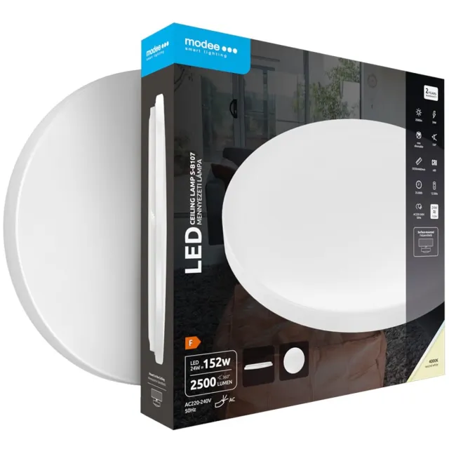 Modee Plafondlamp LED - ø 33cm - 24W - Plafonnière - Neutraal Wit Licht - Rond - Per Stuk