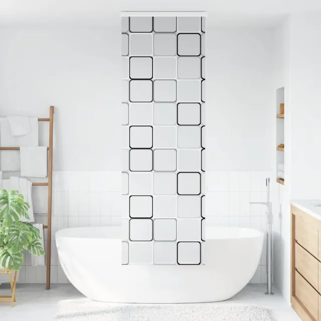 vidaXL Doucherolgordijn met cassette 70x240 cm stofbreedte 66 cm meerkleurig
