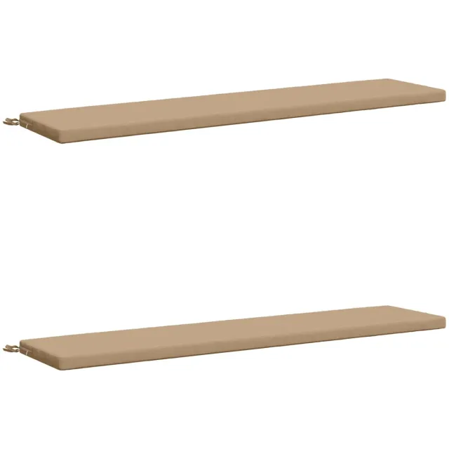 vidaXL Bankkussens - SOEST - 2 - st - 100% - Polyester - Zand - 170 - x - 40 - x - 5 - cm